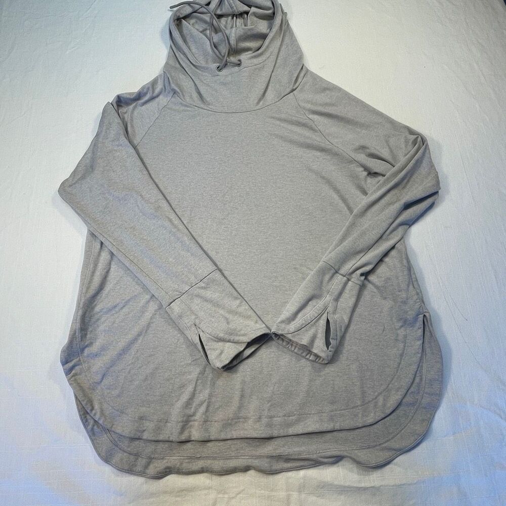 Athleta Gray Long Sleeve Uptempo Ultra Soft Athletic Sweatshirt Hoodie Large